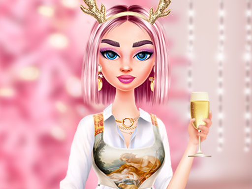 Kikis Pink Christmas Dress Up Game Dress Up Game