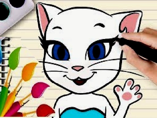 Talking Angela Coloring Book Online Game - Coloring Game