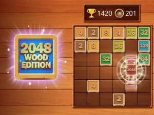 2048 Wooden Edition Puzzle Game
