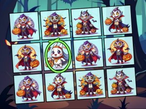 Spot The Unique Halloween Puzzle Game