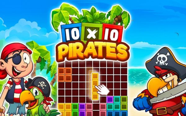 10x10 Pirates Puzzle Game Online