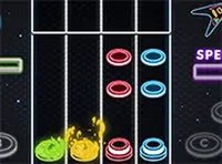 Neon Guitar Arcade Challenge